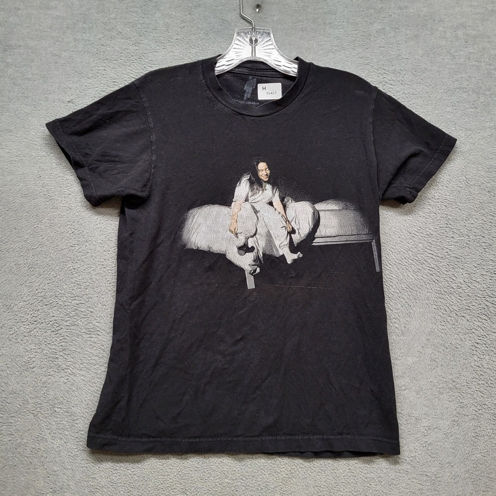 Billie Eilish Shirt S Black Graphic Logo Short Sleeve‎